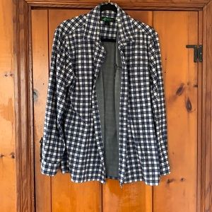 Soft blue and white flannel